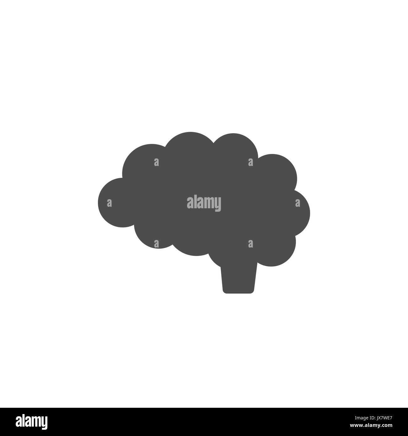 Isolated brain icon on white background illustration Stock Vector