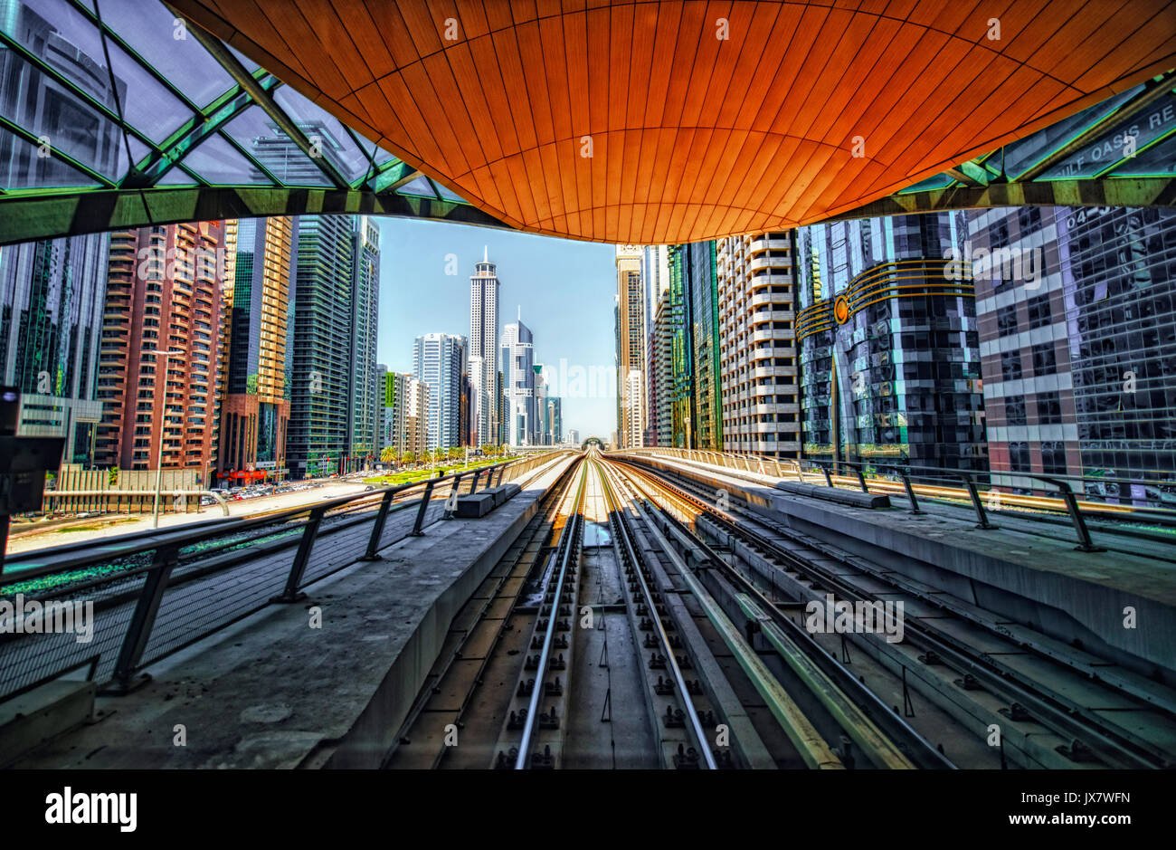 Dubai The subway (United Arab Emirates) Stock Photo