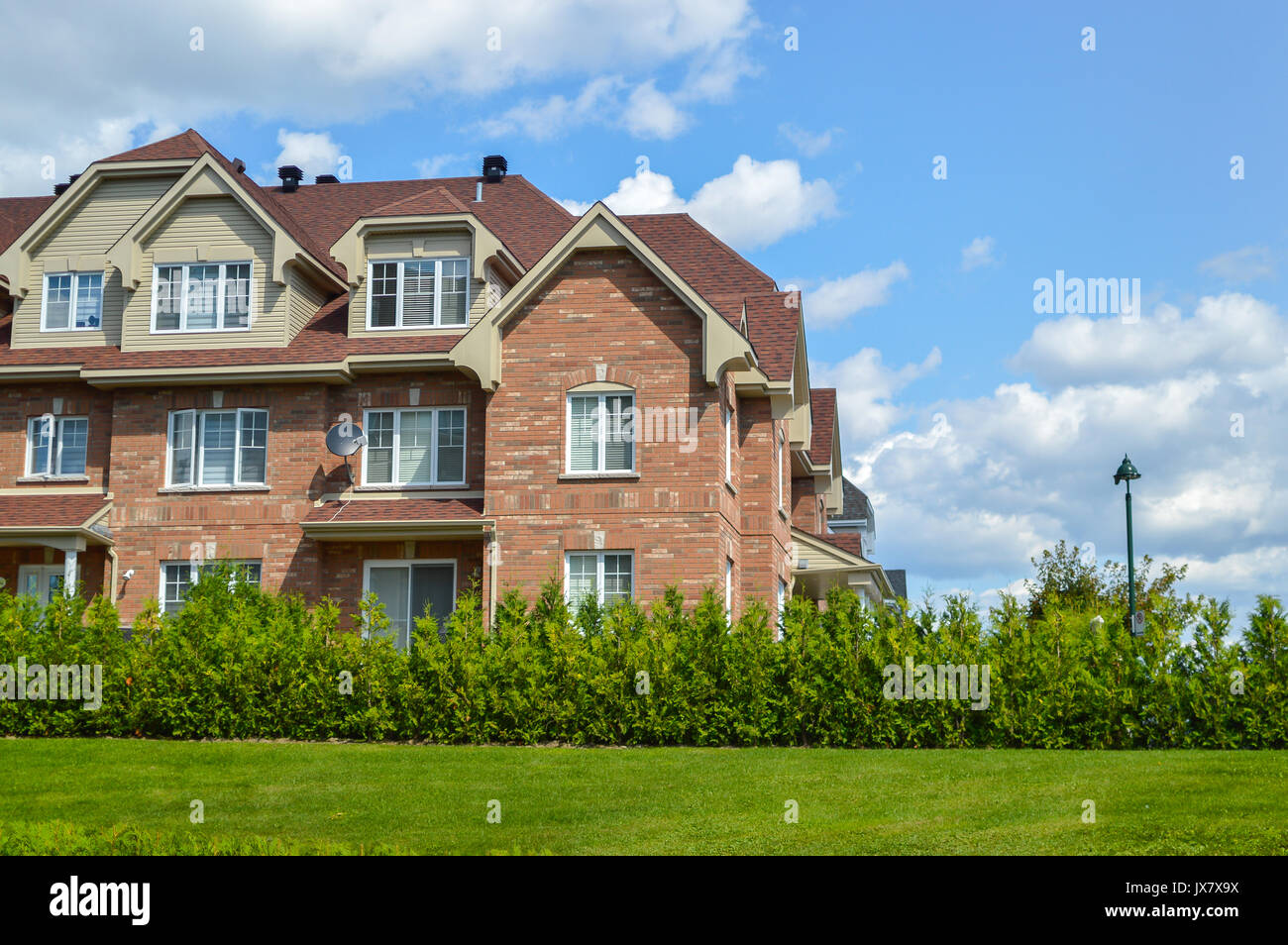Modern House in Bois Franc near the central park in Canada Stock Photo