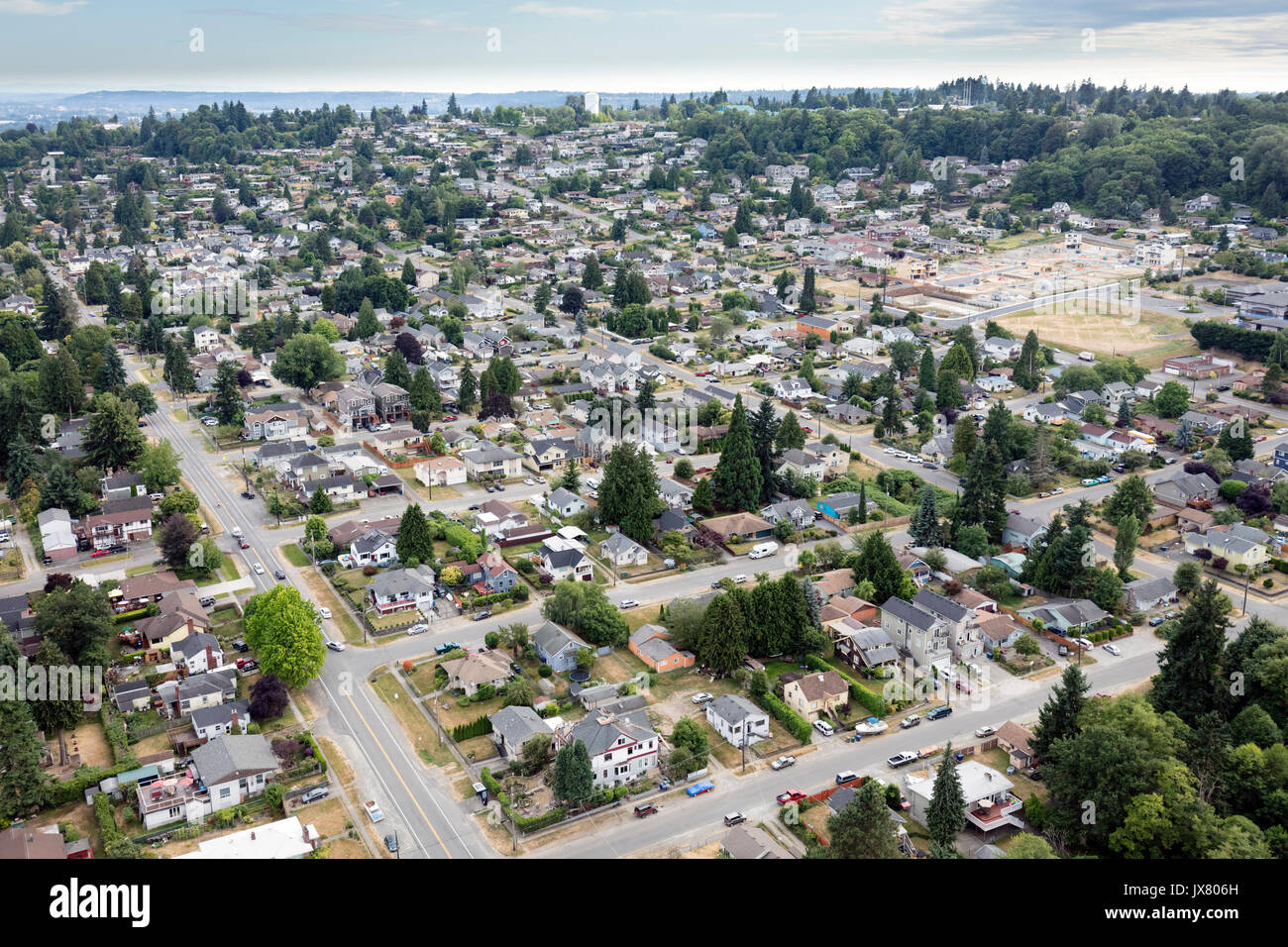aerial view of BrynMawr Skyway, Seattle, Washington State, USA Stock