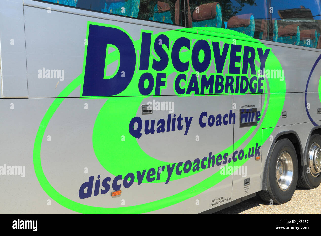 Discovery of Cambridge, coach, coaches, day trip,  trips, excursion, excursions, travel, transport, operator, operators, England, UK Stock Photo