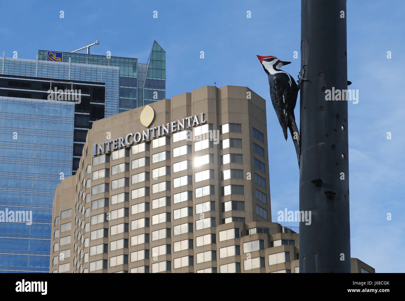 The Woodpecker Column and Intercontinental hotel in Toronto, Ontario, Canada Stock Photo