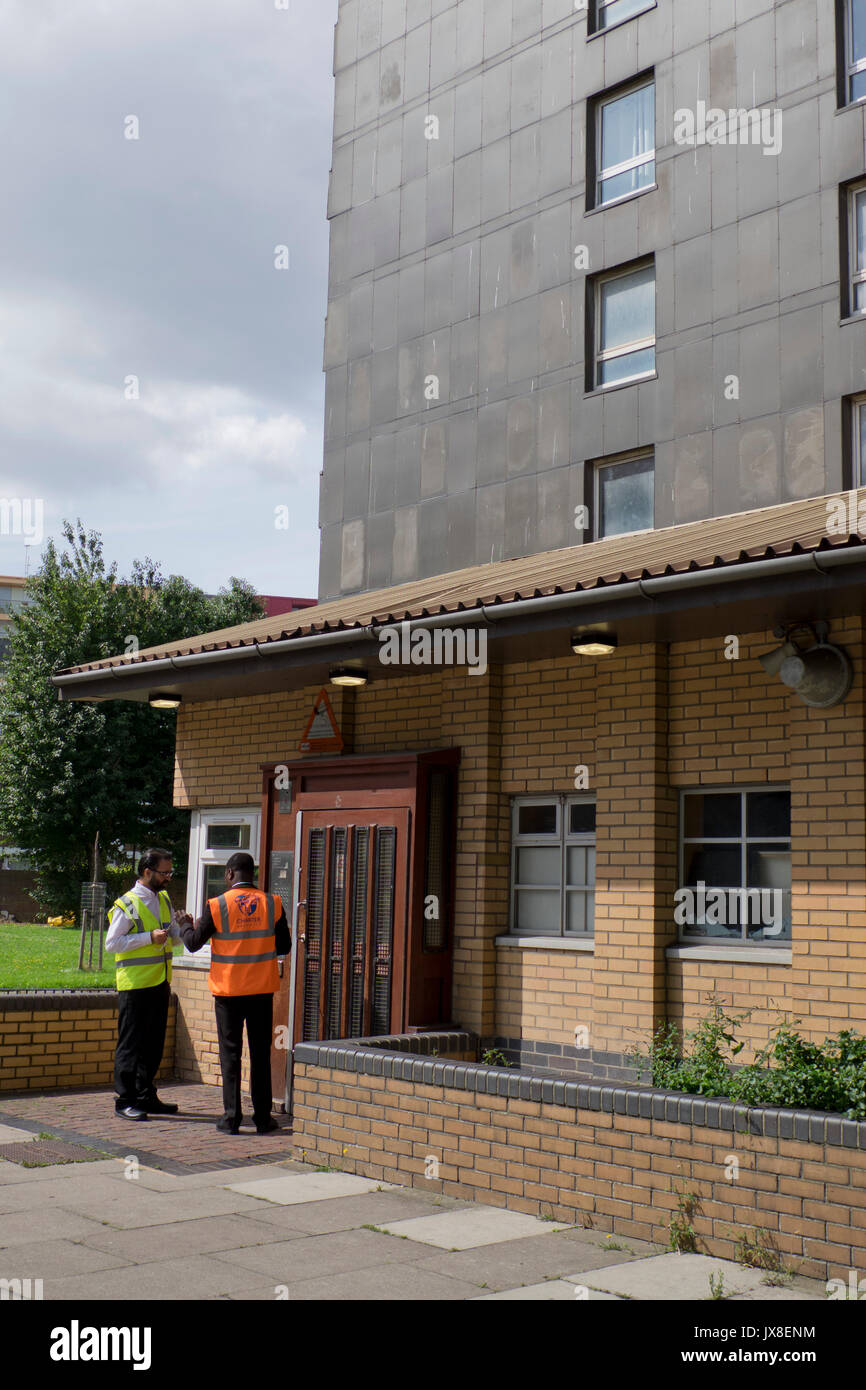 View of the almost empty Carpenters housing estate in Stratford, London