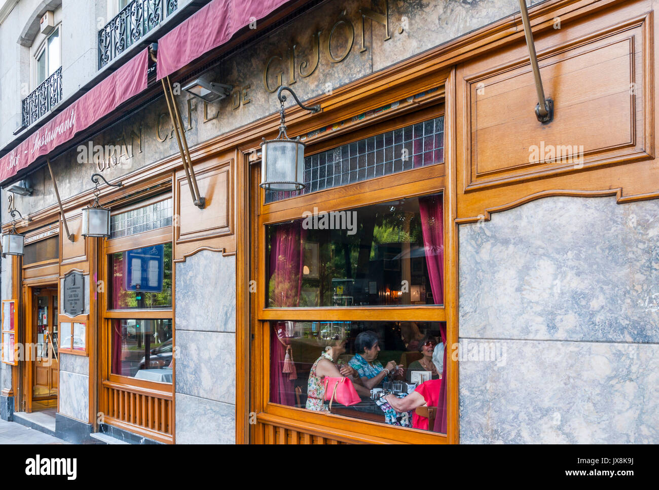 Gran Café de Gijón. Madrid. España Stock Photo