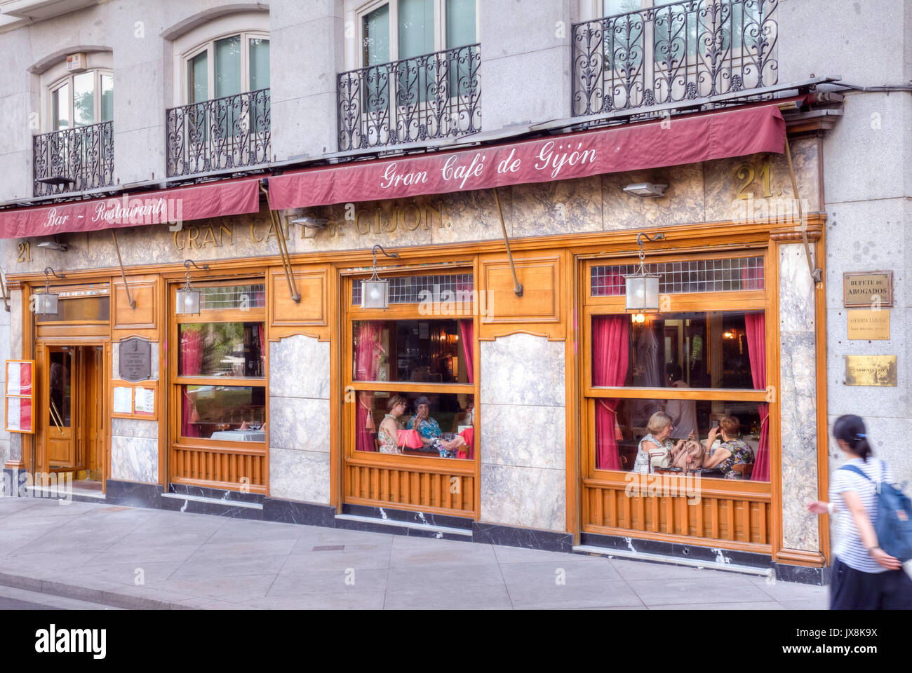 Gran Café de Gijón. Madrid. España Stock Photo