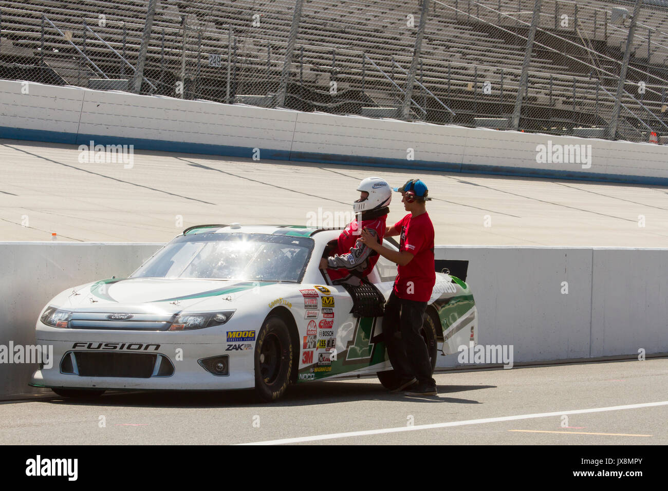Dover, Delaware August 13,2017 Nascar car driver entering through