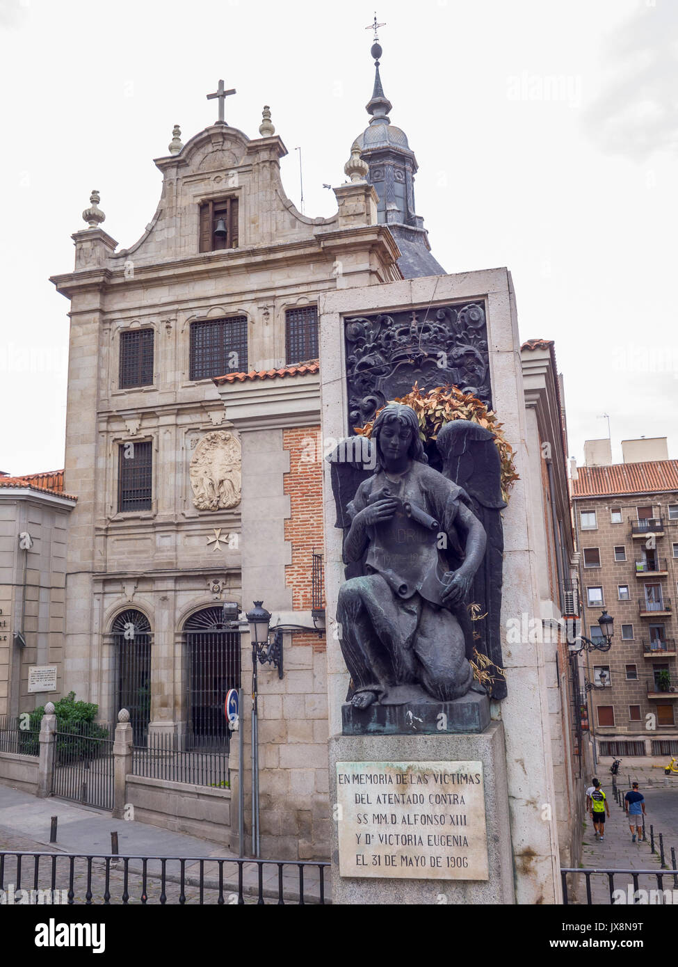 Catedral castrense y monumento a las víctimas del atentado contra Alfonso XIII. Madrid. España Stock Photo