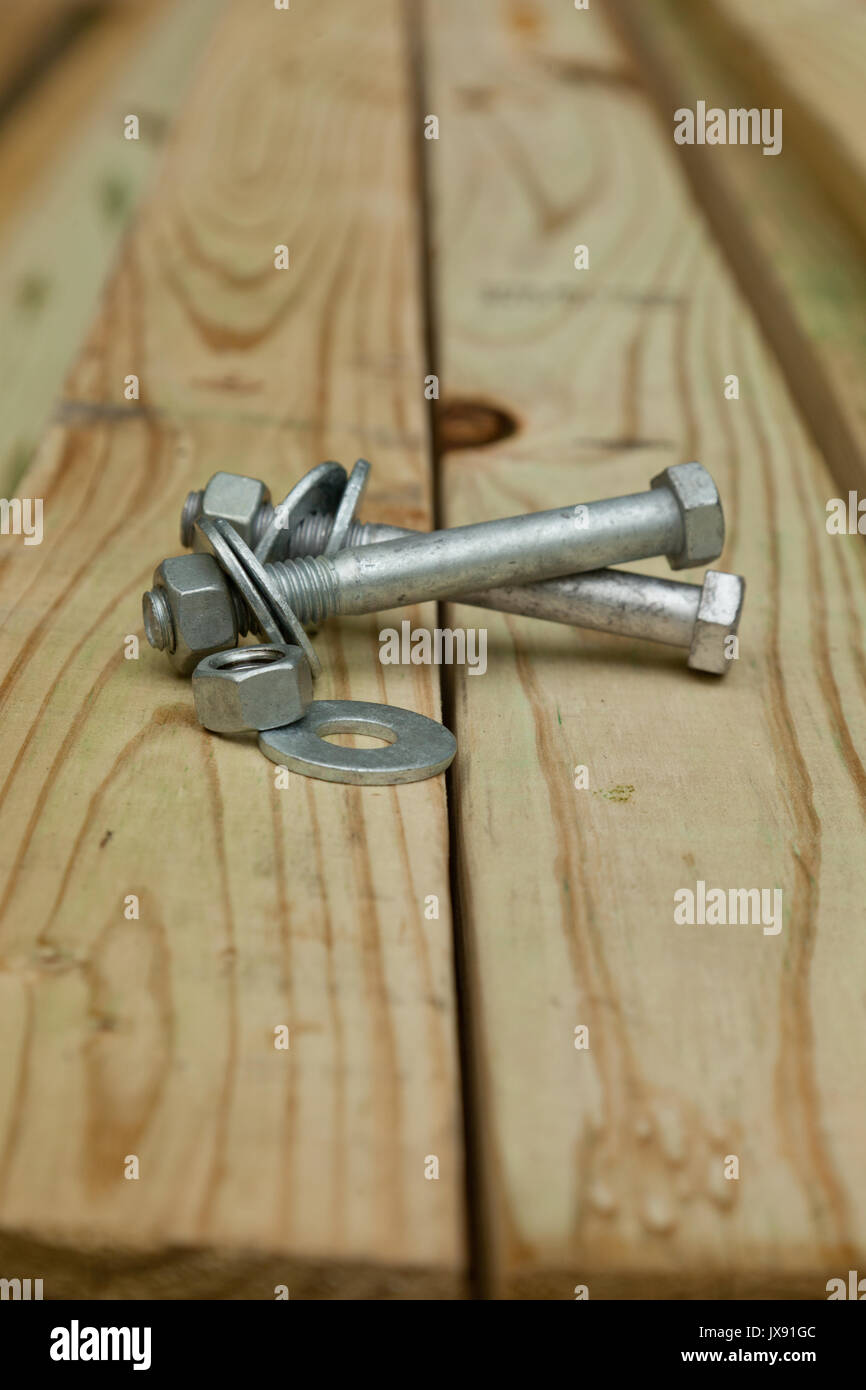 nuts and bolts on wood deck boards Stock Photo - Alamy nuts and bolts on wood deck boards Stock Photo - Alamy