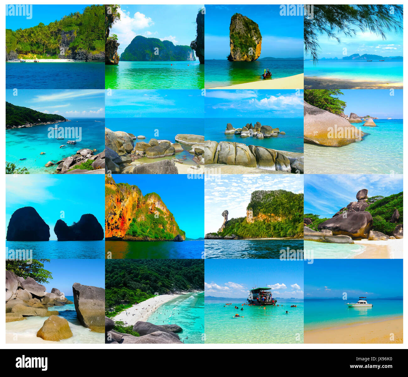 Tropical beach collage hi-res stock photography and images - Alamy