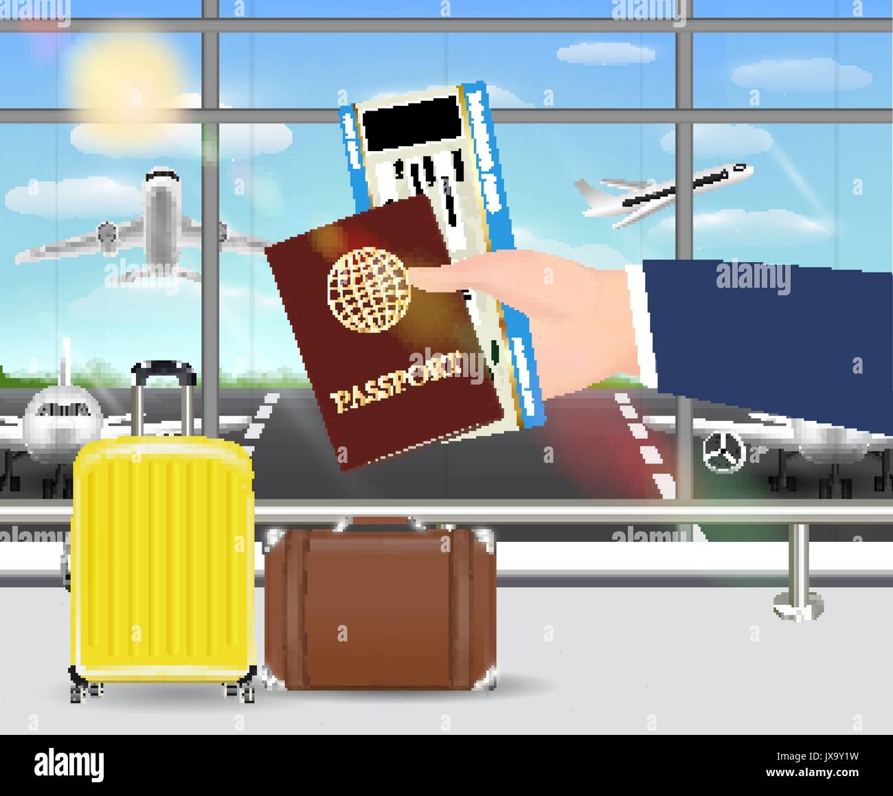 Airport boarding pass Stock Vector Images Alamy