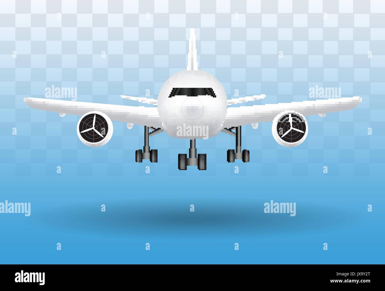 air plane landing on transparent background vector Stock Vector Image