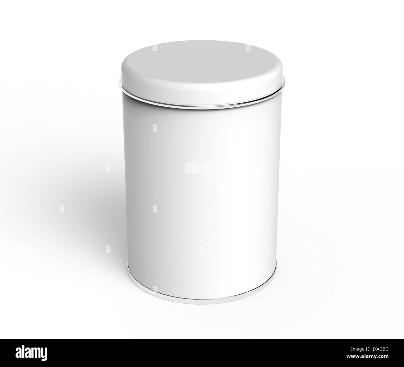 Download Metal Tin Mockup Blank Round Tin Can Template With Glossy Surface In 3d Rendering For Design Uses Stock Photo Alamy