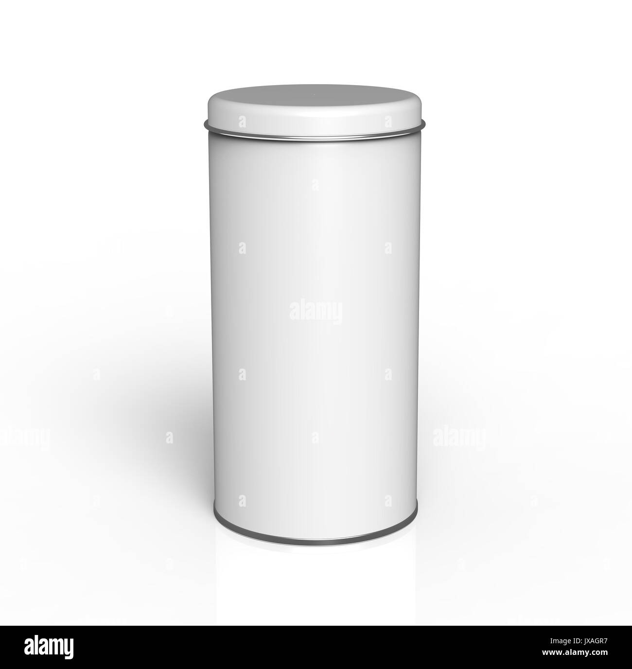 Download Tall Metal Tin Mockup Blank Round Tin Can Template With Glossy Surface In 3d Rendering For Design Uses Stock Photo Alamy