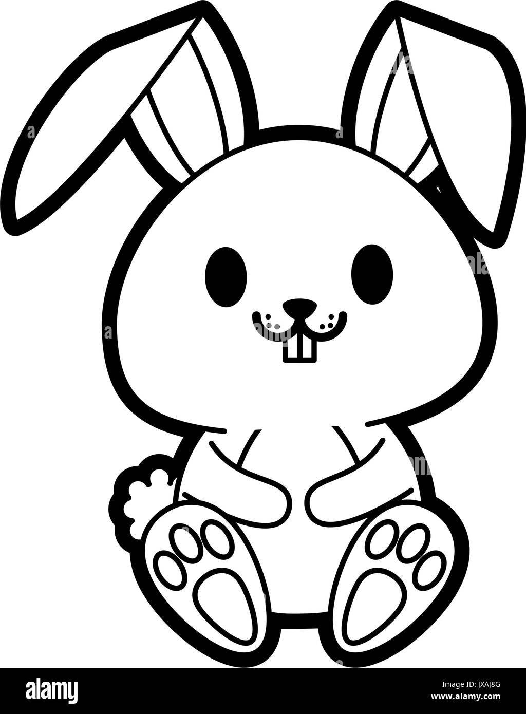 Download Rabbit Vector Black And White - Not Adults Video