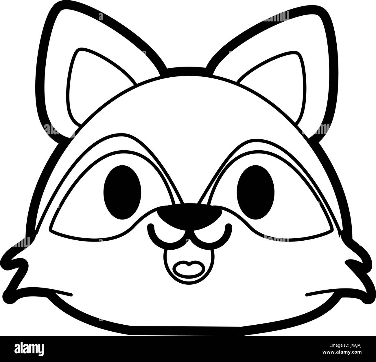 Raccoon Face Coloring Pages