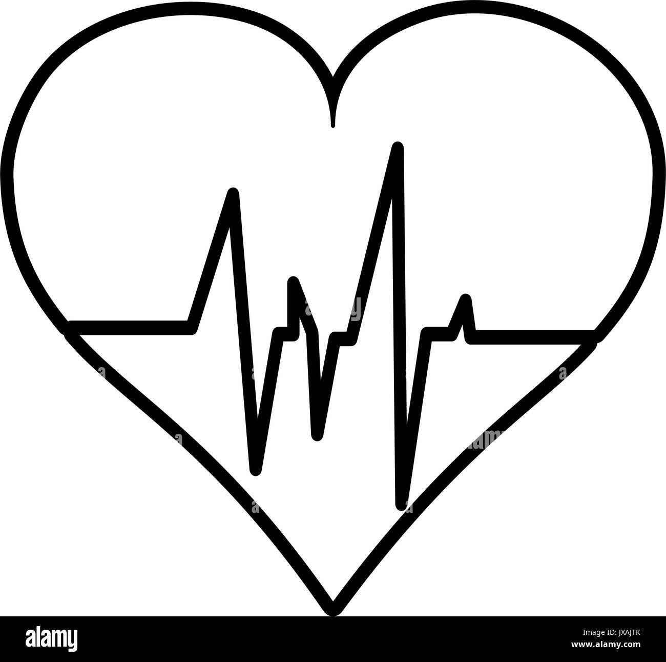 heartbeat vector illustration Stock Vector Image & Art - Alamy