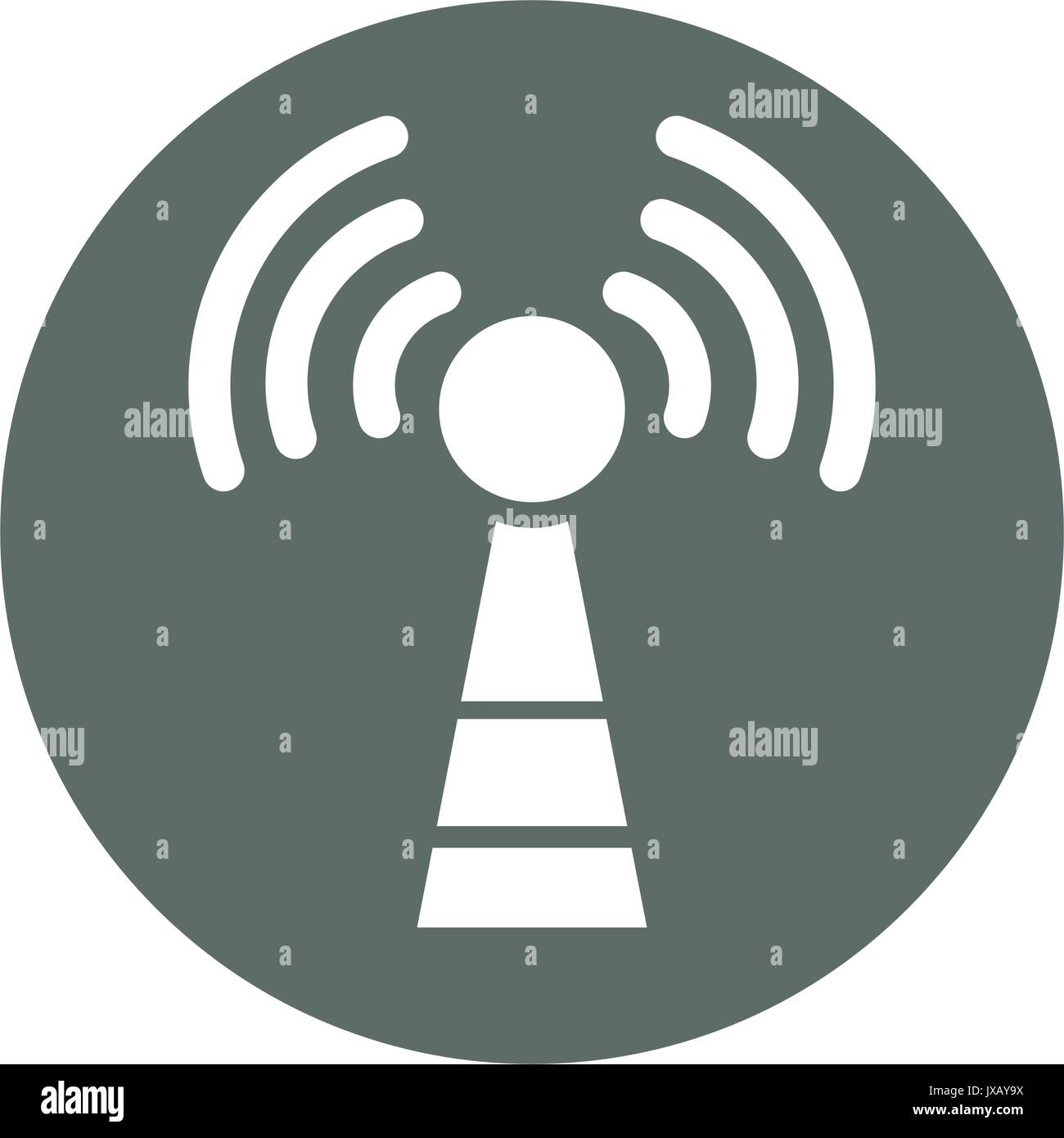 Wifi antenna round icon icon vector illustration graphic design Stock ...