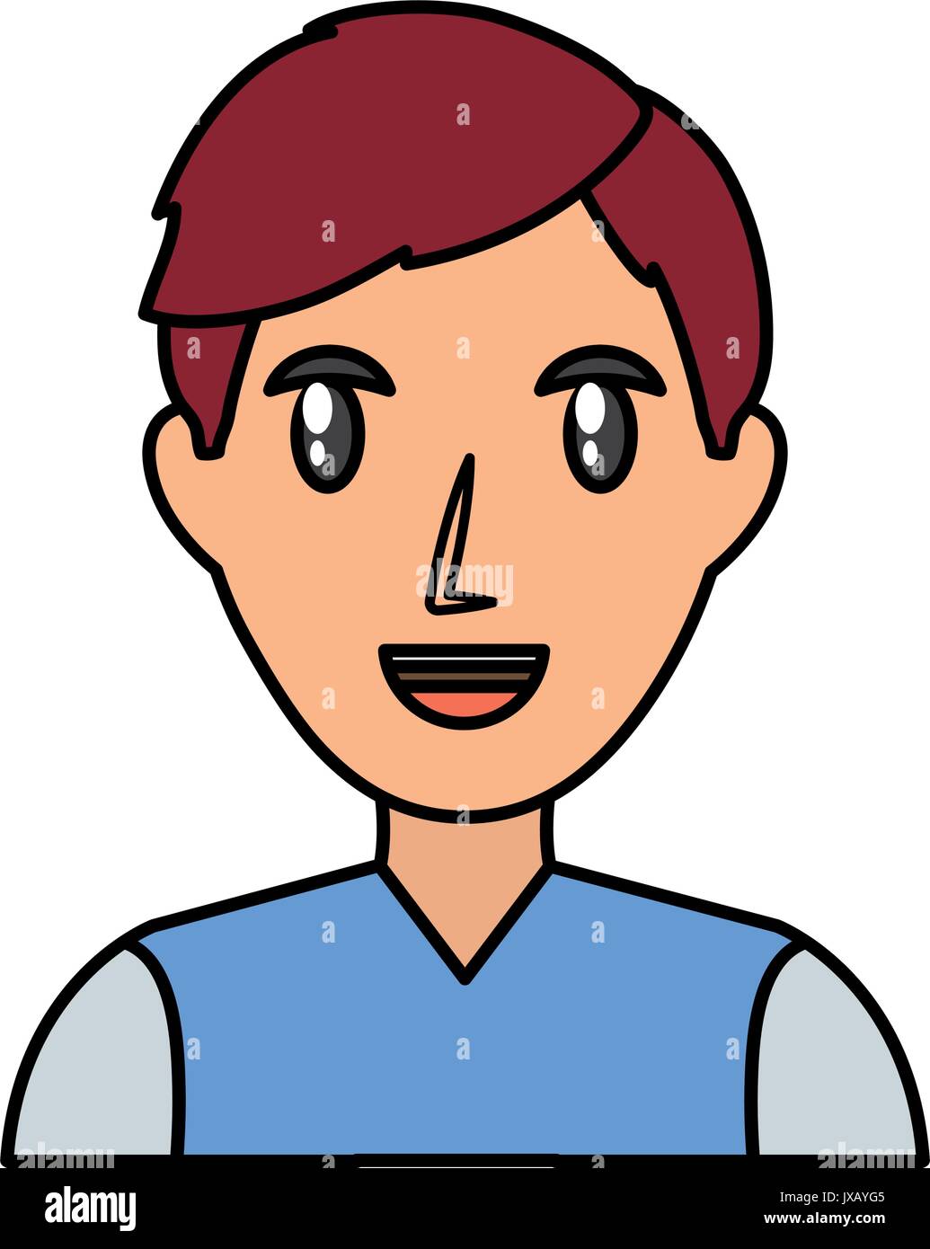 Man smiling profile icon vector illustration graphic design Stock ...