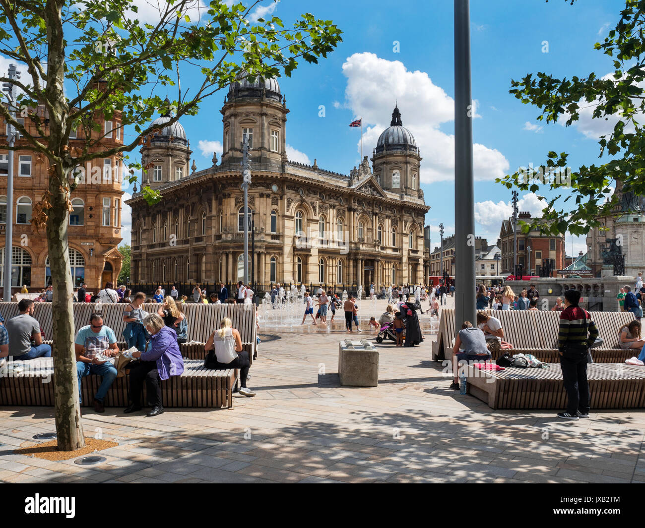 Hull Maritime Museum and Queen Victoria Square Hull Yorkshire England Stock Photo