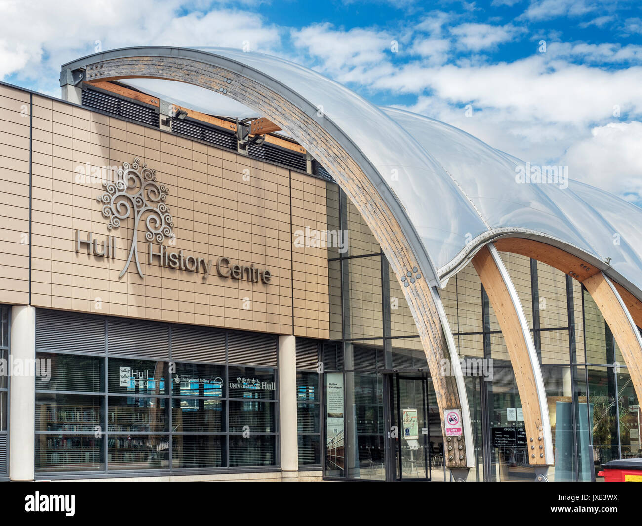 Hull History Centre Archive and Library on Worship Street in Hull
