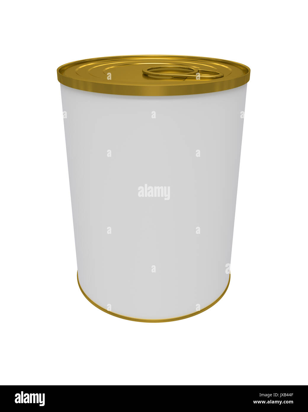 3D realistic render of white Blank Tin can Metal Tin Can, Canned Food ...