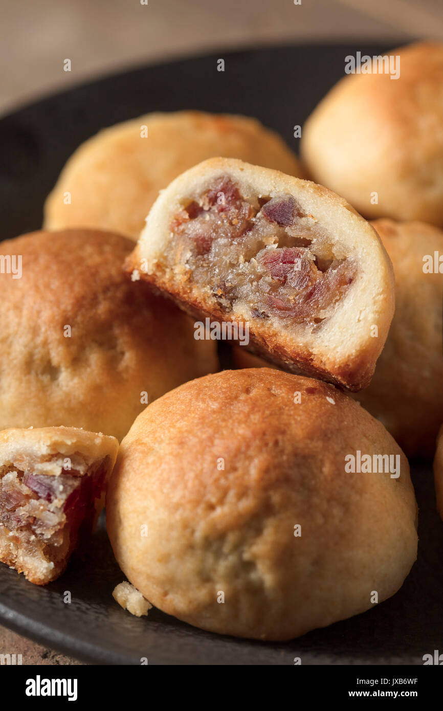 Mooncake, a kind of traditional Chinese food for Mid-autumn festival Stock Photo