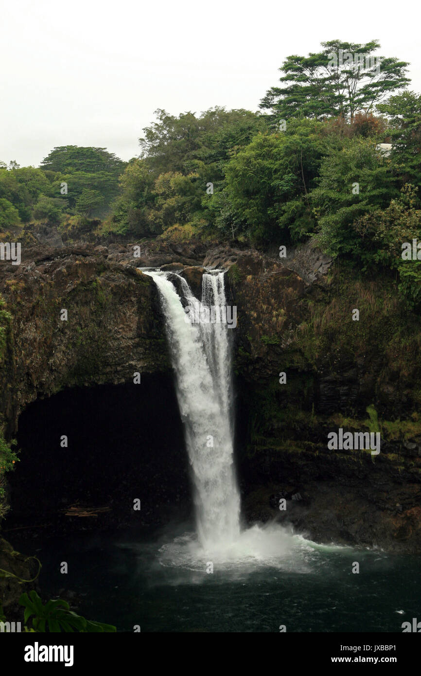 Rainbow falls, Big Island, Hawaii, USA Stock Photo Alamy