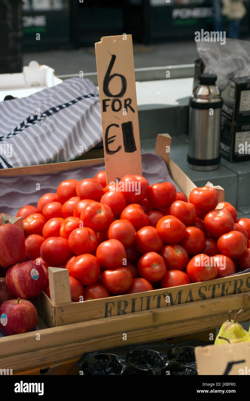 Fruit and vegetable stall in Moore Street market in Dublin city, Ireland Stock Photo Alamy