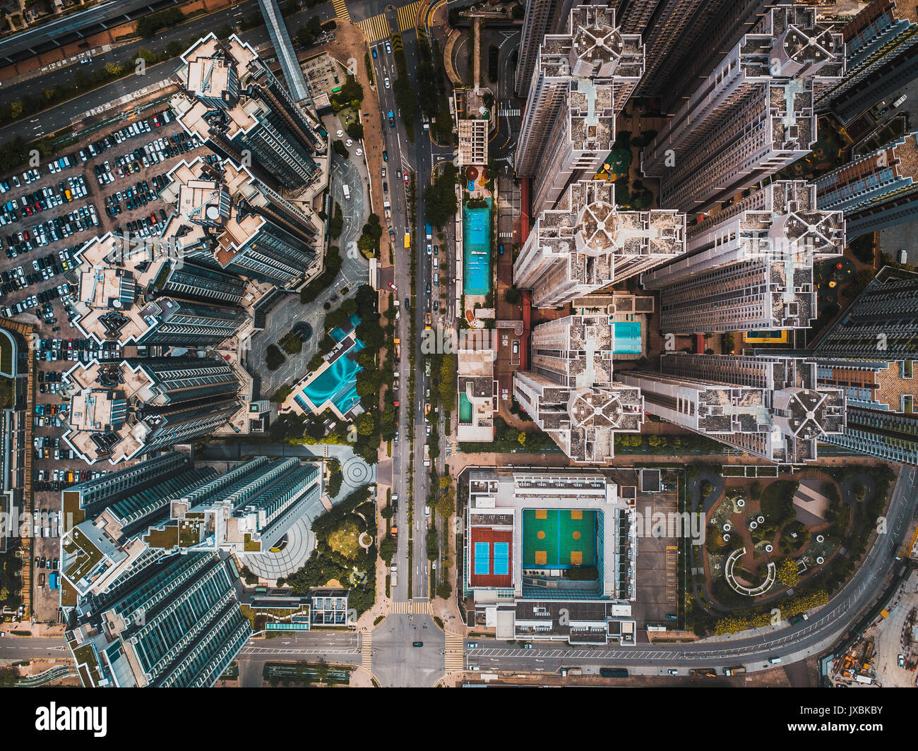 Aerial view of Hong Kong Stock Photo - Alamy