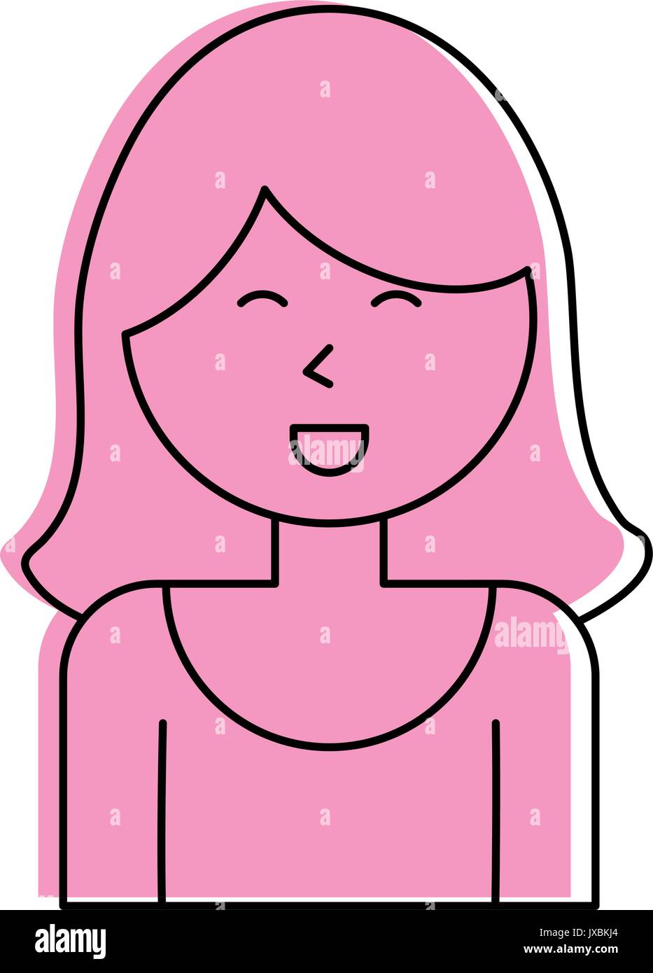 happy woman cartoon icon image Stock Vector Image & Art - Alamy