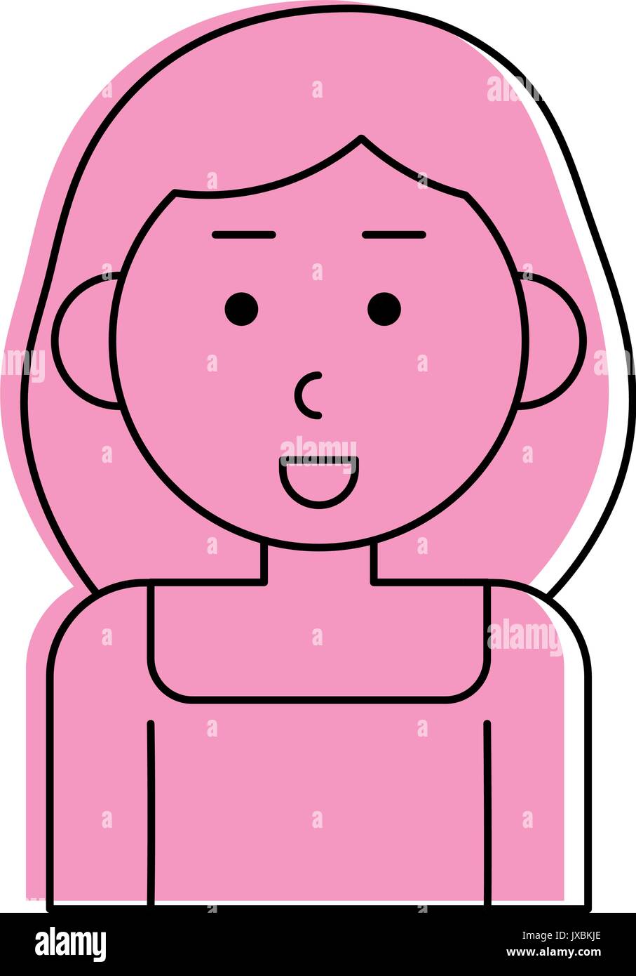 happy woman cartoon icon image Stock Vector Image & Art - Alamy