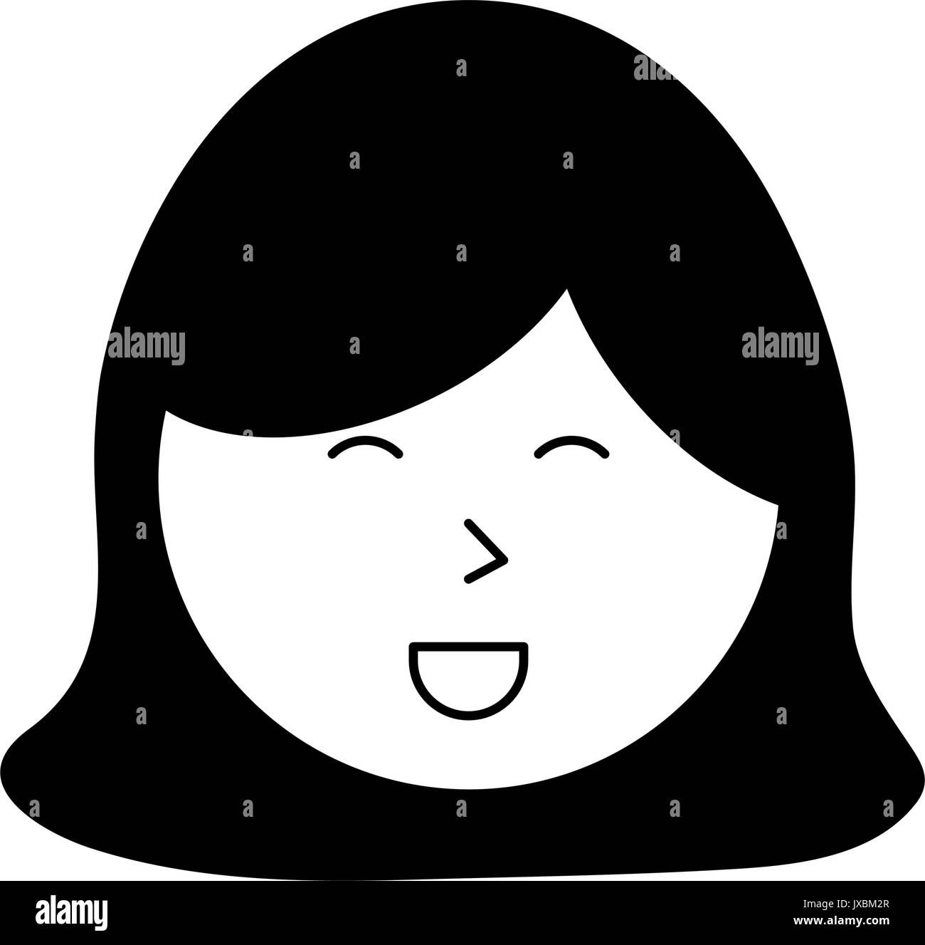 happy woman cartoon icon image Stock Vector Image & Art - Alamy