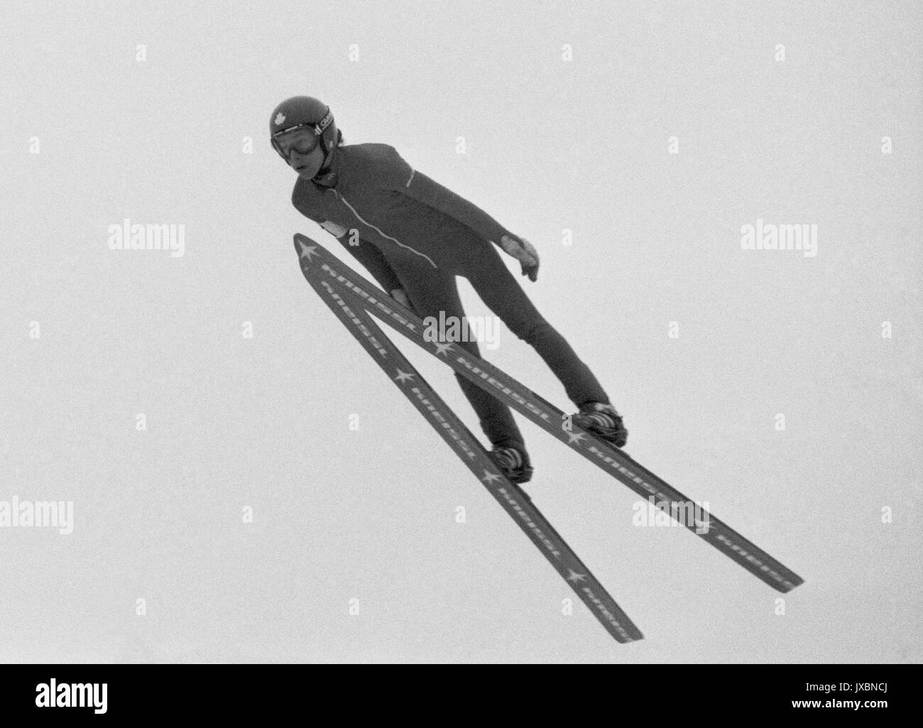 Canadian ski jumper Steve Collins during the 1st. International ski