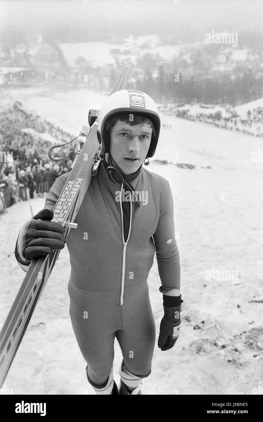 Hungarian ski jumper Zoltan Kellemen during the 1st. International ski jumping event in Harrachov, Czechoslovakia, March 1980. (CTK Photo/Jiri Krulis, Stock Photo