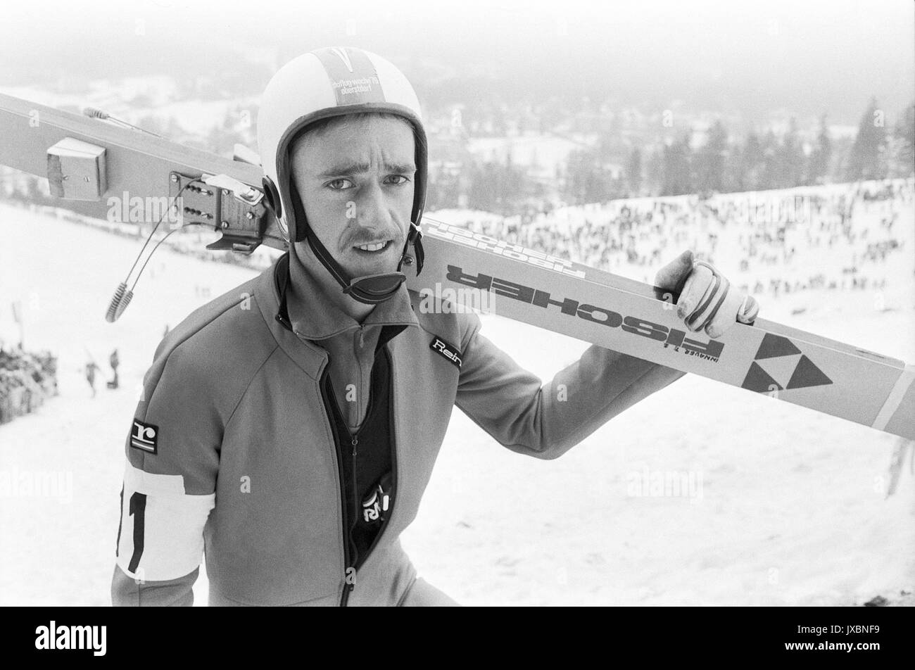Austrian ski jumper Anton Innauer during the 1st. International ski jumping event in Harrachov, Czechoslovakia, March 1980. (CTK Photo/Jiri Krulis, Zd Stock Photo
