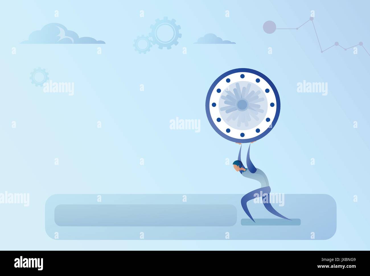 Business Man Holding Clock Time Management Deadline Concept Stock ...