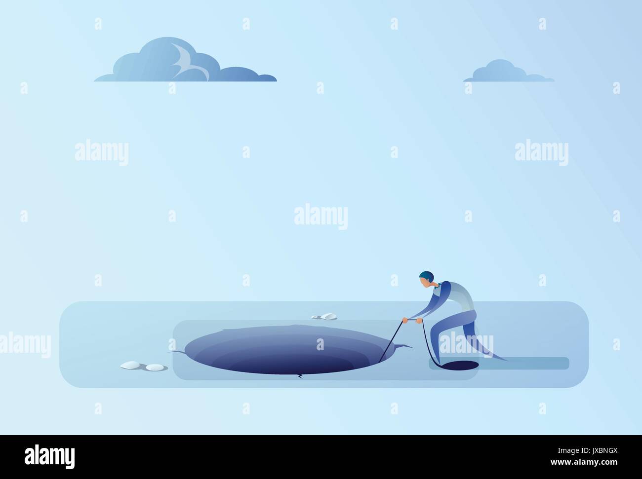 Man throwing rope Stock Vector Images - Alamy