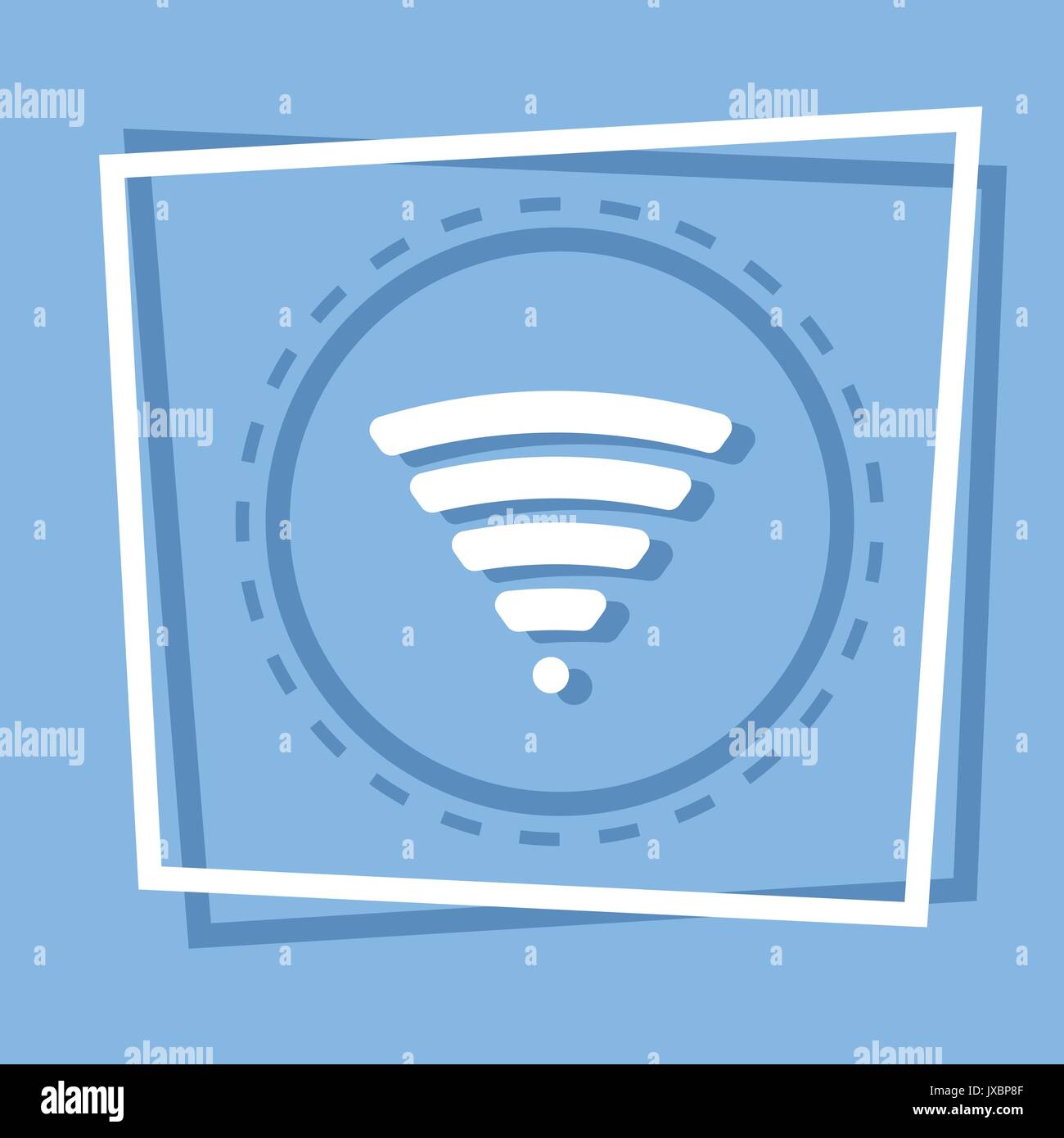 Wifi Icon Wireless Internet Connection Web Button Stock Vector
