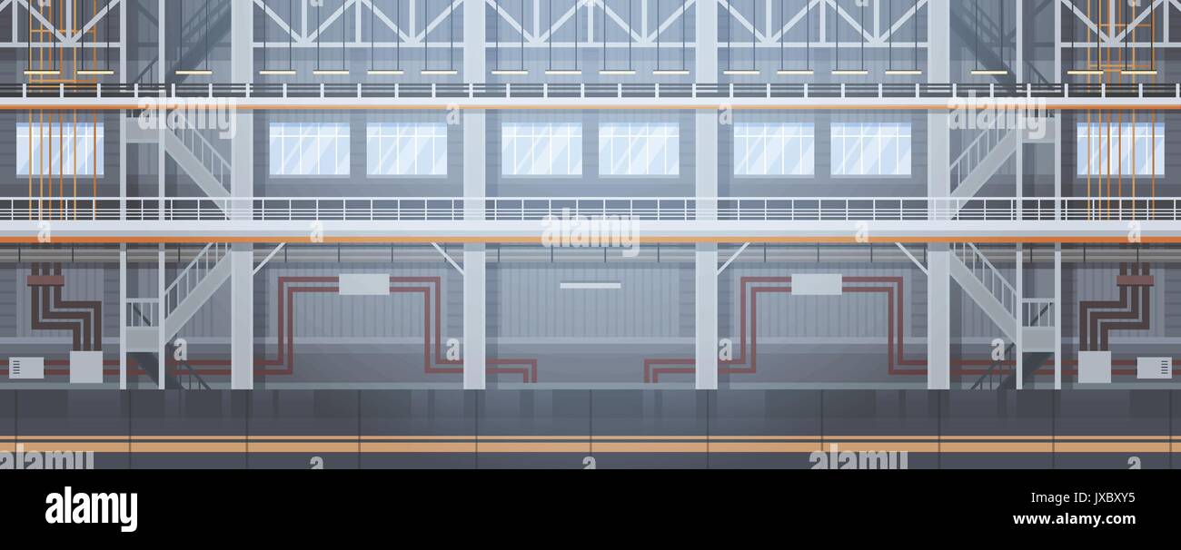 Empty Factory Conveyor Automatic Assembly Line Machinery Automation ...