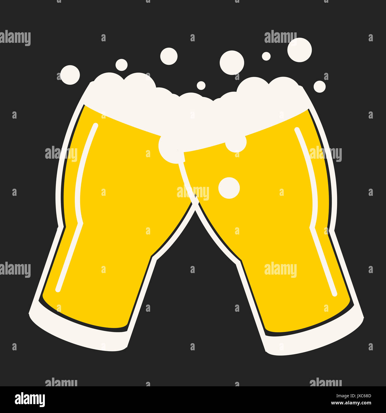 beer glass cartoon vector graphic or illustrations Stock Photo