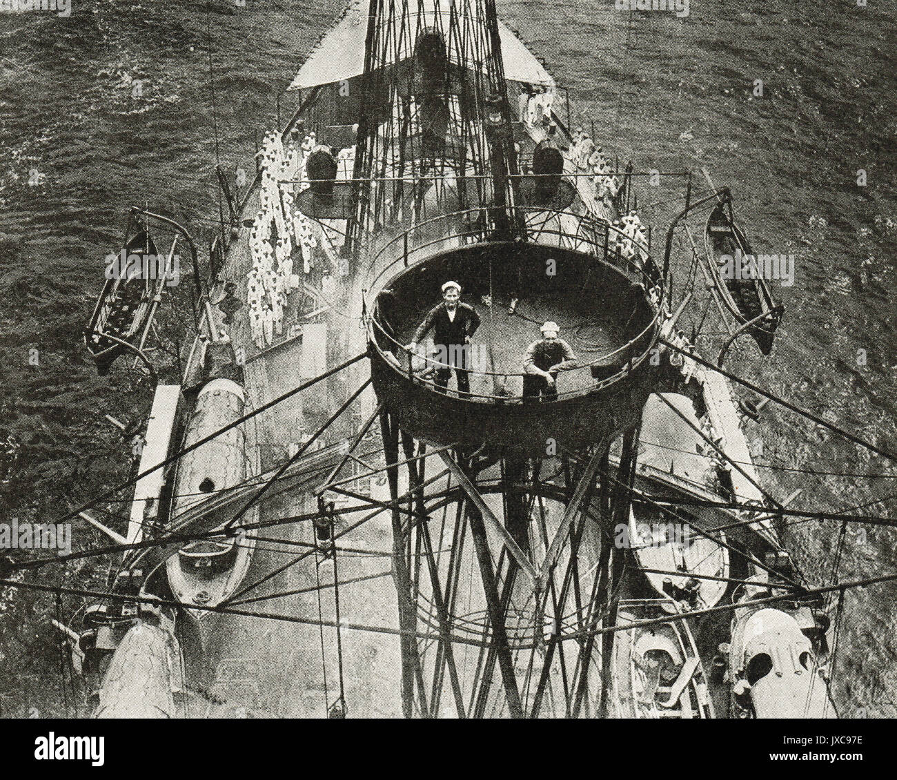 USS Kentucky, WW1 training ship Stock Photo