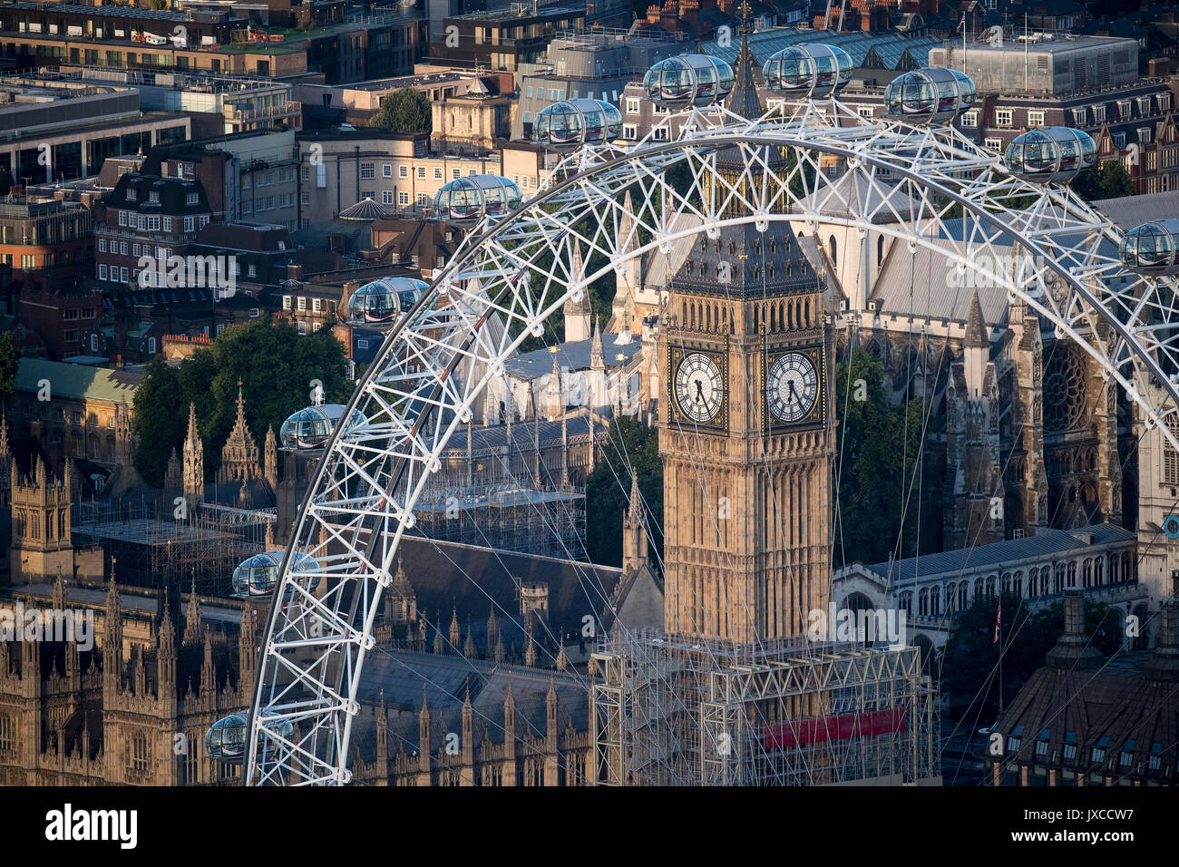 General aerial view of the london eye hi-res stock photography and ...