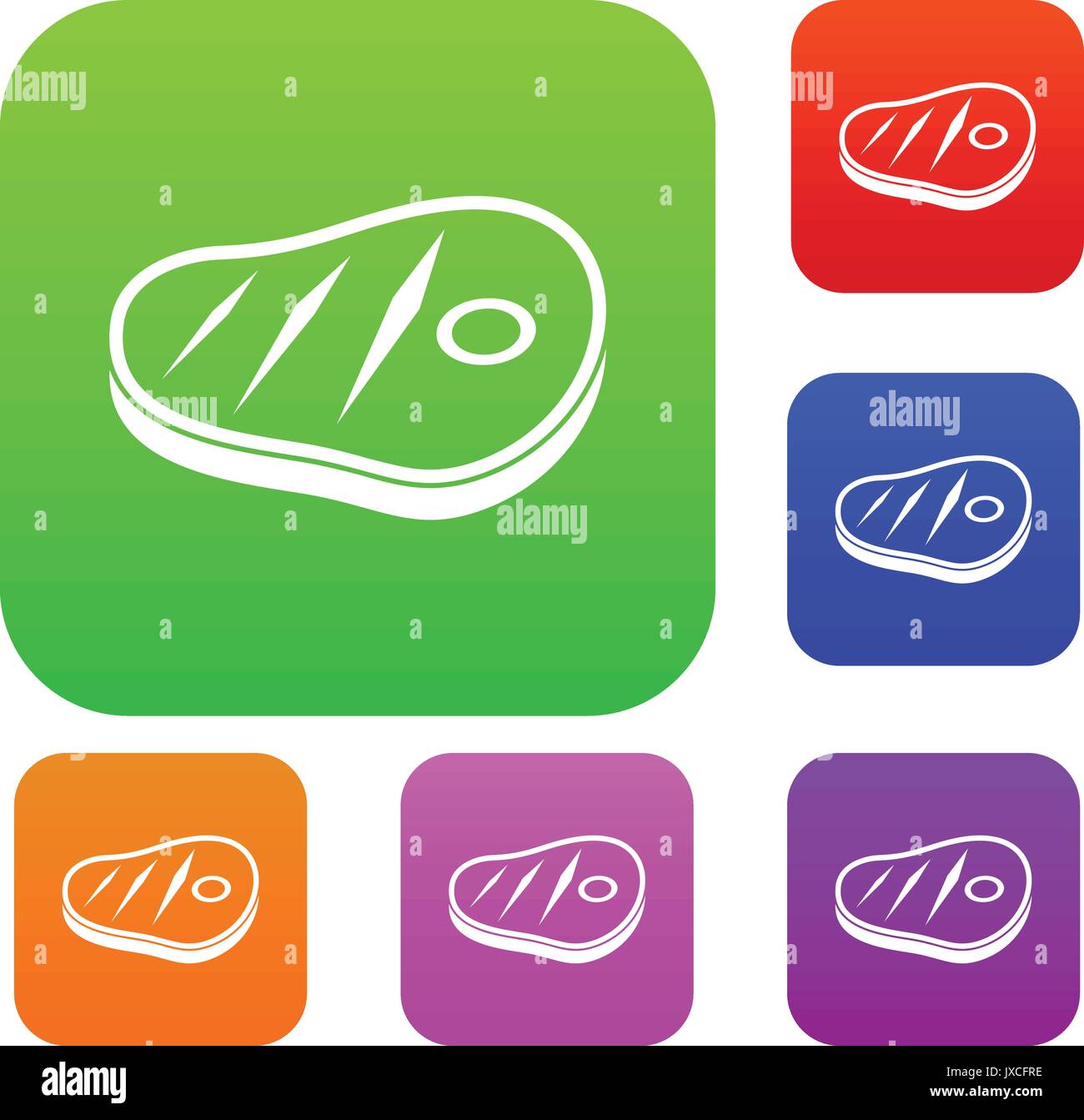 Meat steak set collection Stock Vector Image & Art - Alamy