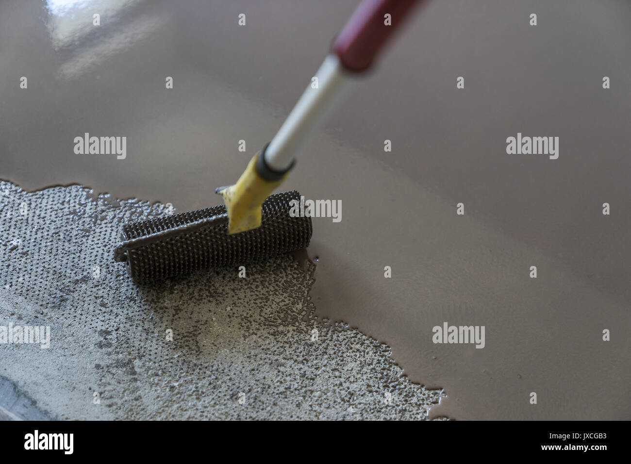 Floor Covering With Self Leveling Cement Mortar Mirror Smooth