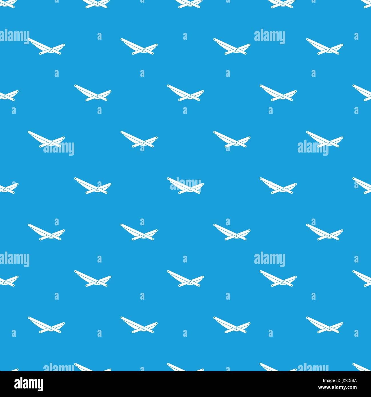 Beach chaise pattern seamless blue Stock Vector