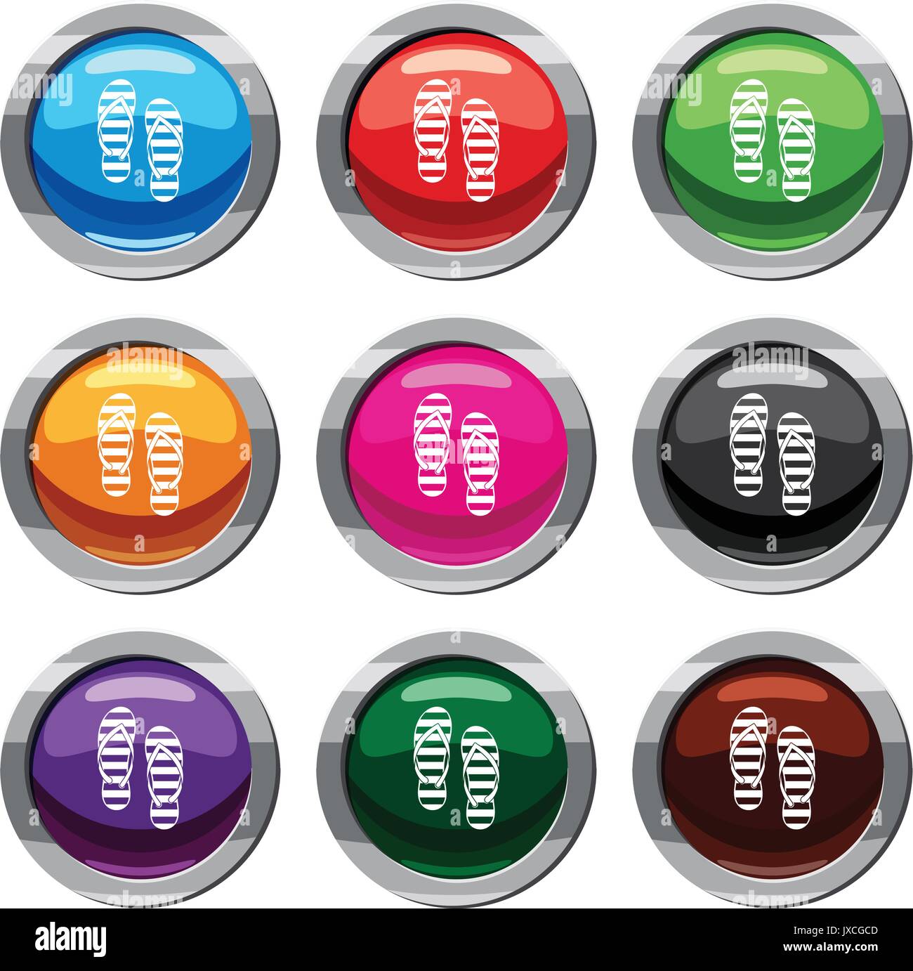 Flip flop set 9 collection Stock Vector Image & Art - Alamy