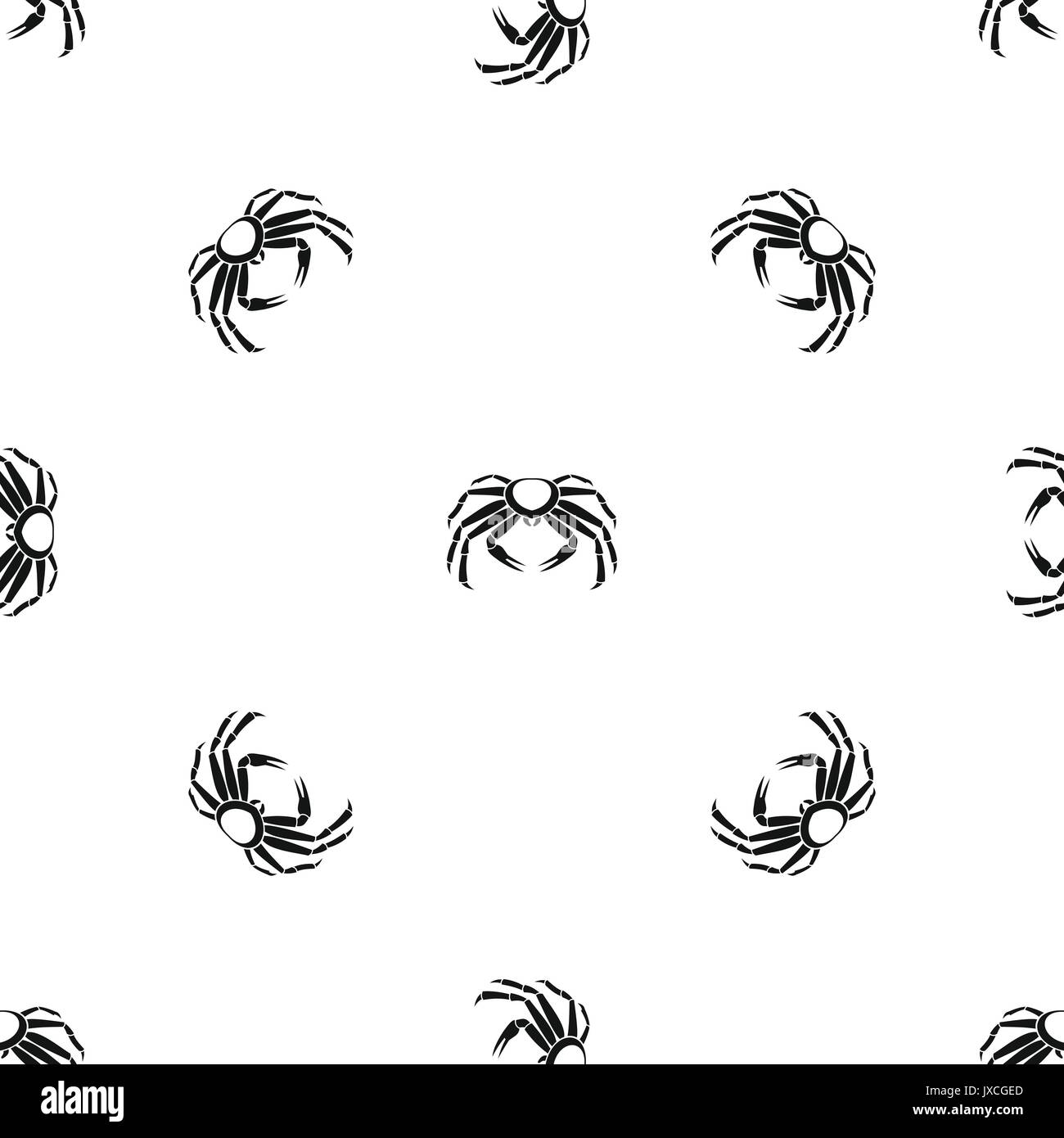 Snow crab pattern seamless black Stock Vector