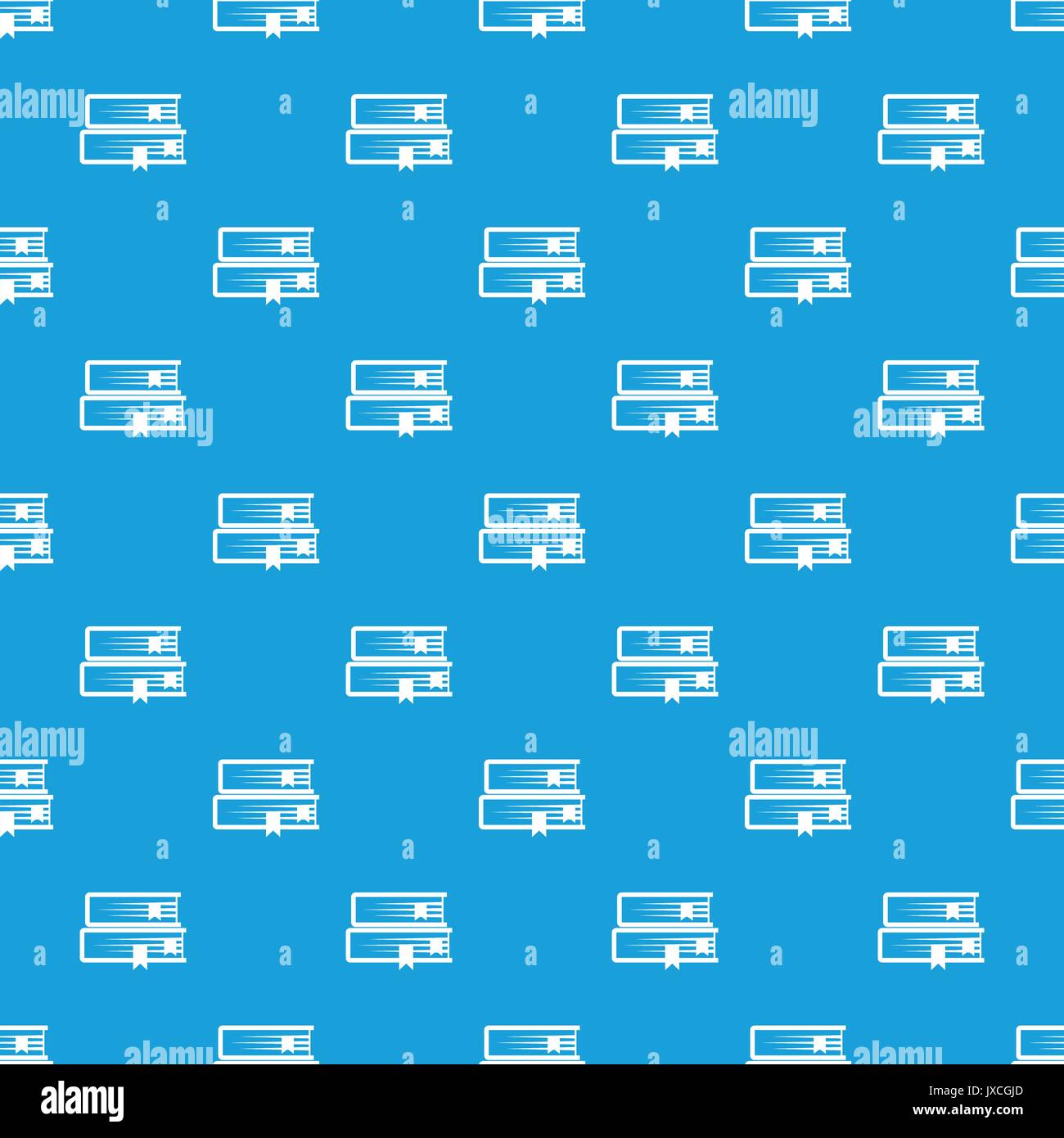 Two books pattern seamless blue Stock Vector