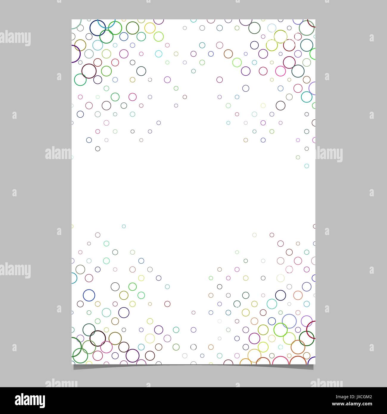 Multicolored circle pattern brochure template - vector illustration ...