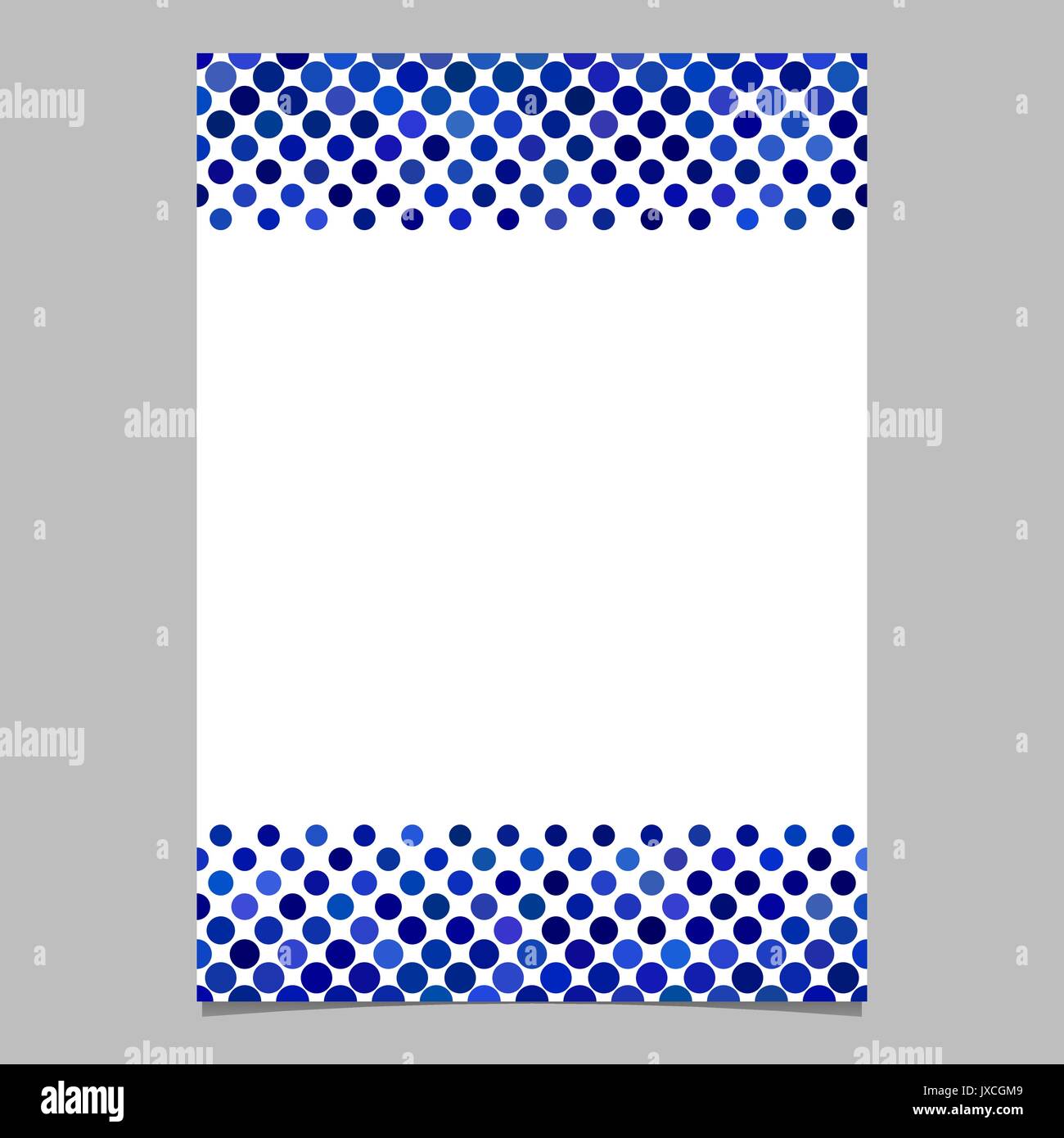 Circle pattern page background template - vector design from dots in ...